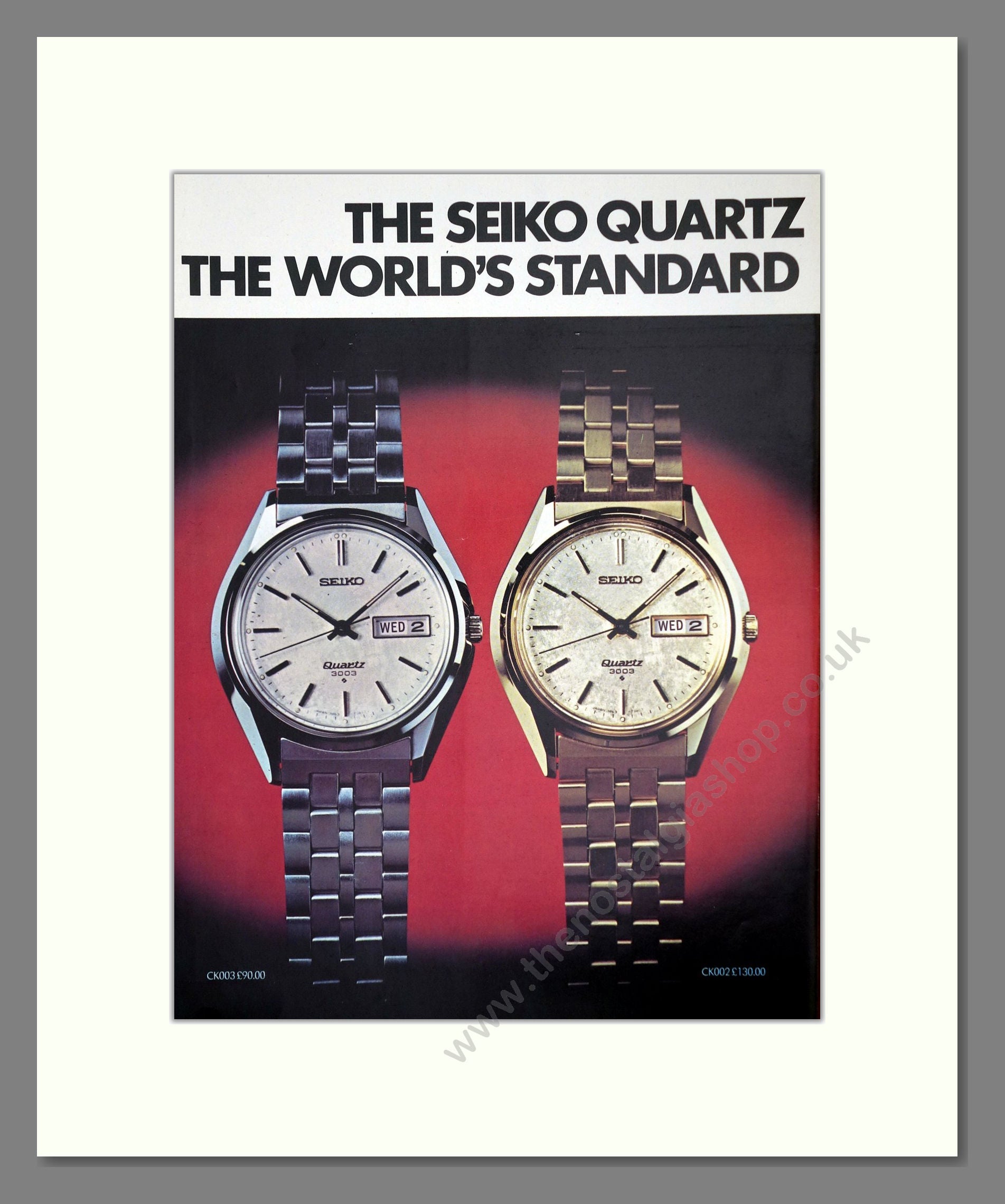 Seiko - Quartz. Vintage Advert 1974 (ref AD62591)