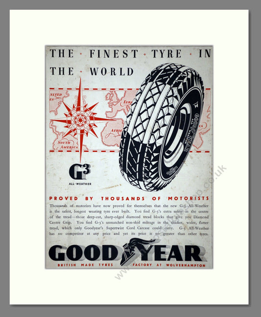 Goodyear - G3 All Weather. Vintage Advert 1935 (ref AD62629)