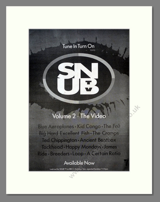 Various Artists - SNUB TV Vol 2. Vintage Advert 1991 (ref AD18753)