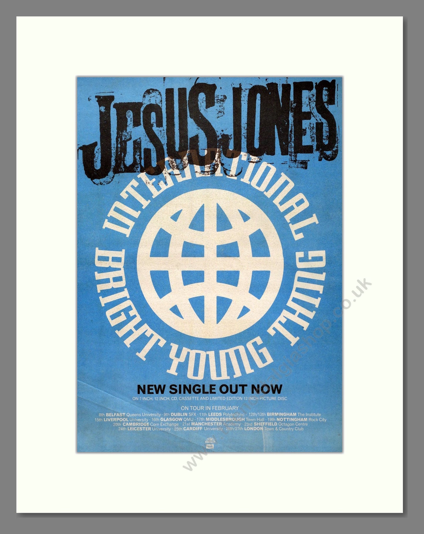 Jesus Jones - International Bright Young Things. Vintage Advert 1991 (ref AD18757)