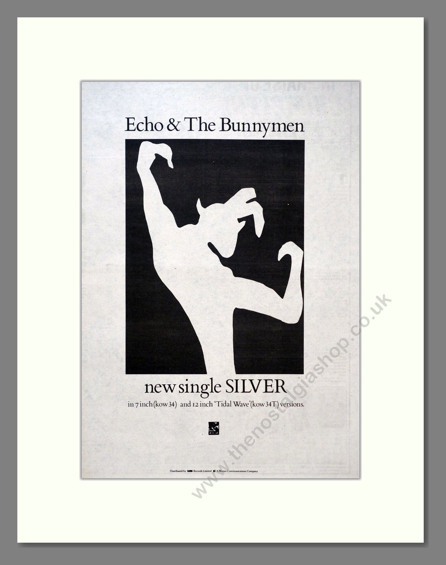 Echo And The Bunnymen - Silver. Vintage Advert 1984 (ref AD18762)