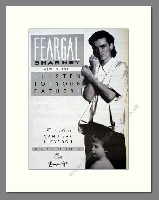 Feargal Sharkey - Listen To Your Father. Vintage Advert 1984 (ref AD18769)