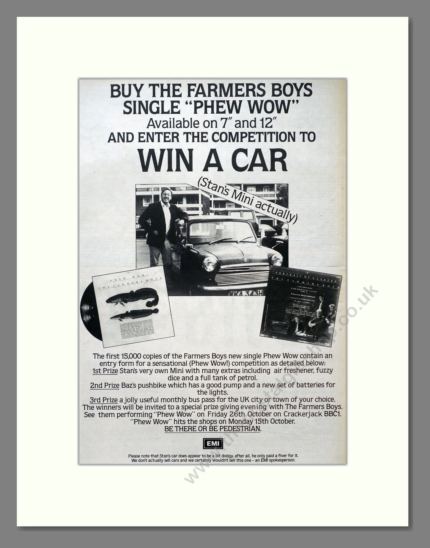 Farmer Boys (The) - Phew Wow. Vintage Advert 1984 (ref AD18770)