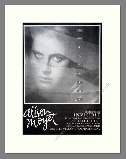 Alison Moyet - Invisible. Vintage Advert 1984 (ref AD18778)