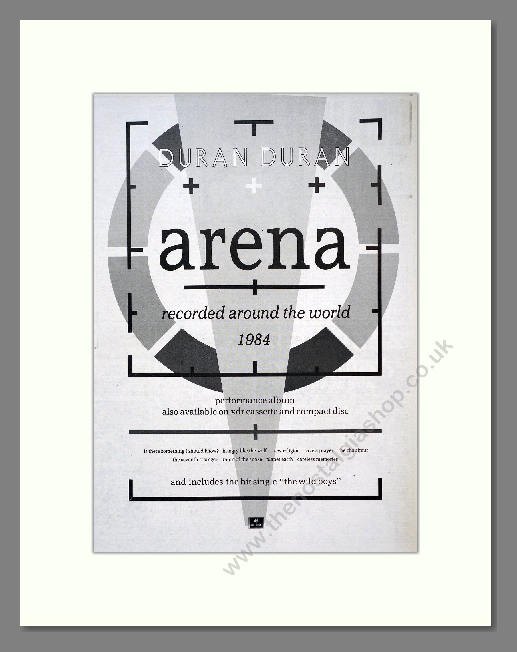 Duran Duran - Arena. Vintage Advert 1984 (ref AD18783)