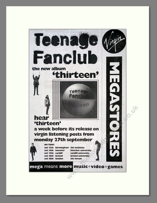 Teenage Fanclub - Thirteen. Vintage Advert 1993 (ref AD18784)