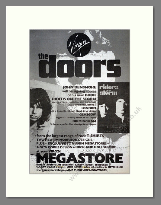 Doors (The) - Riders On The Storm (Book). Vintage Advert 1991 (ref AD18803)