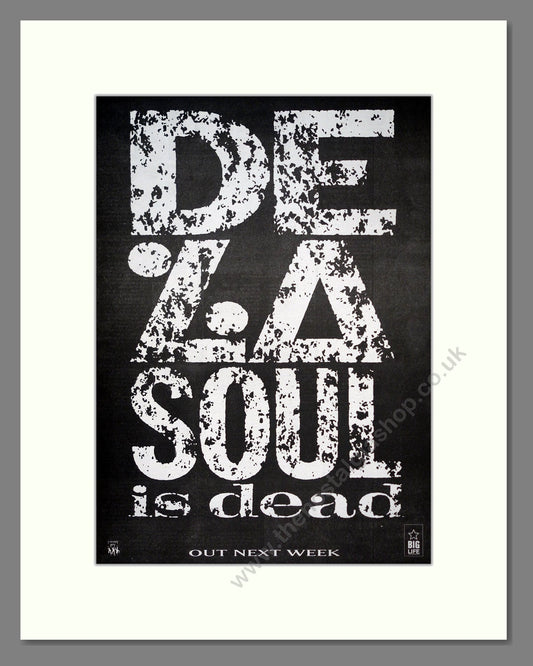 De La Soul - Is Dead. Vintage Advert 1991 (ref AD18806)