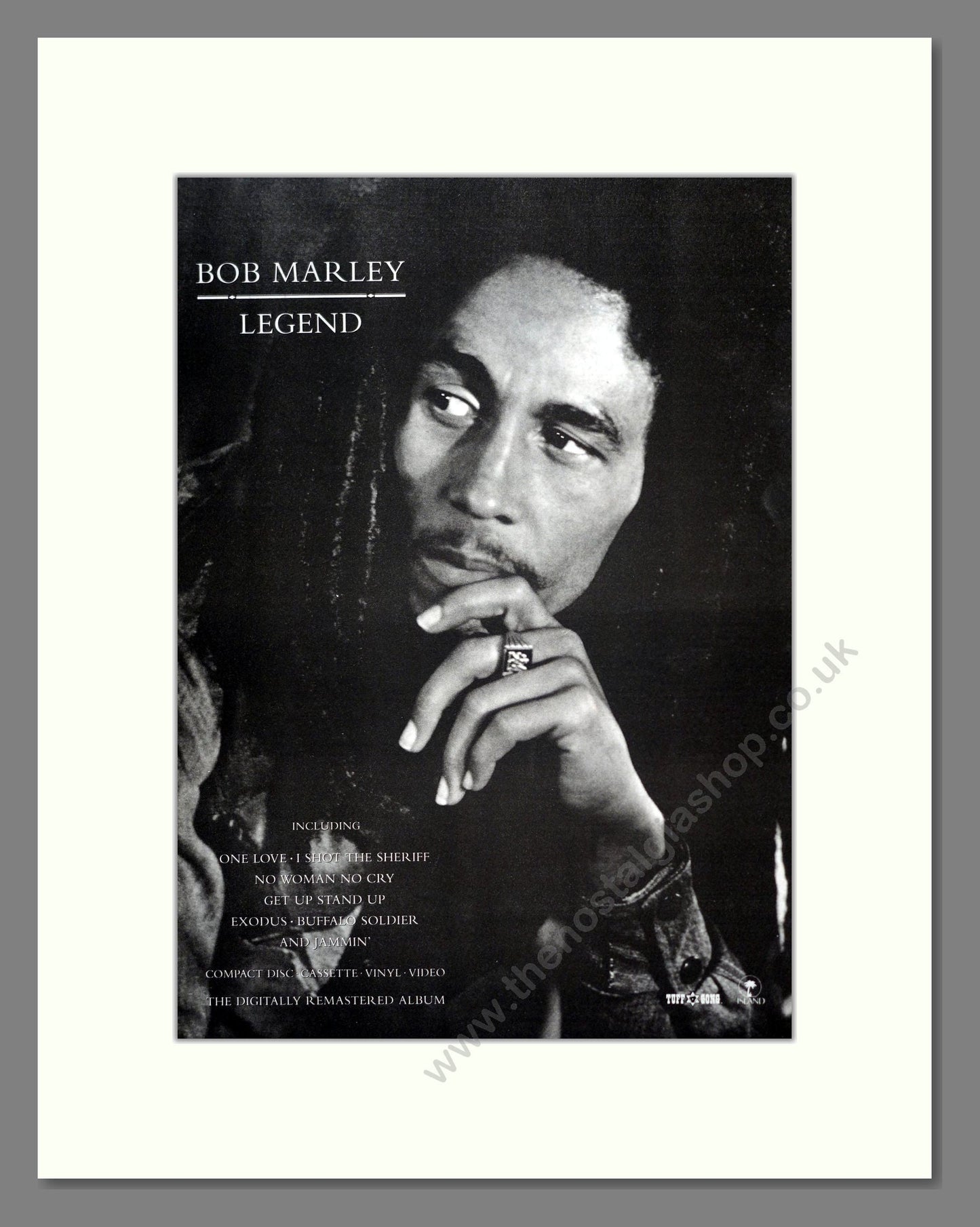 Bob Marley - Legend. Vintage Advert 1991 (ref AD18810)