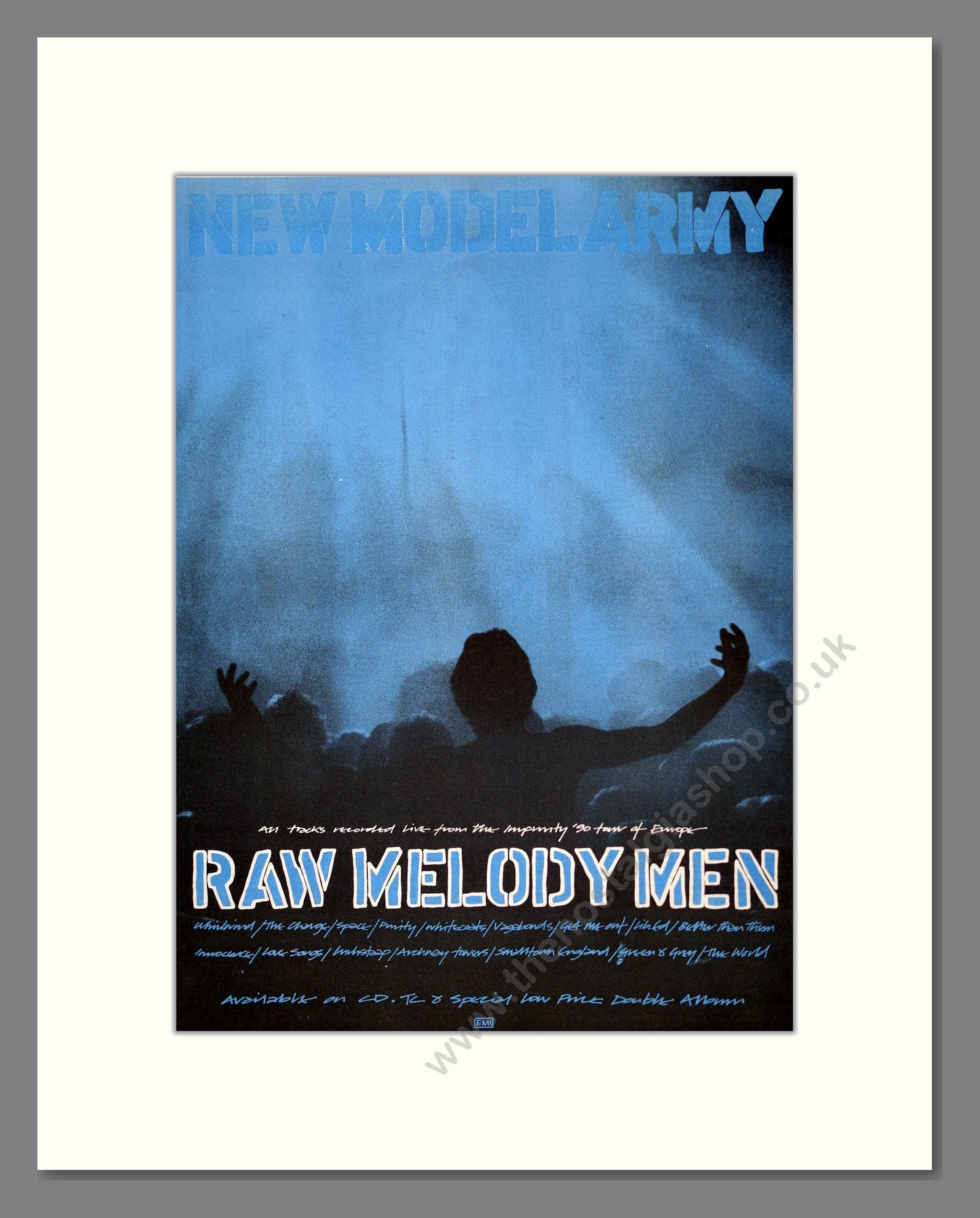 New Model Army - Raw Melody Men. Vintage Advert 1991 (ref AD18814)