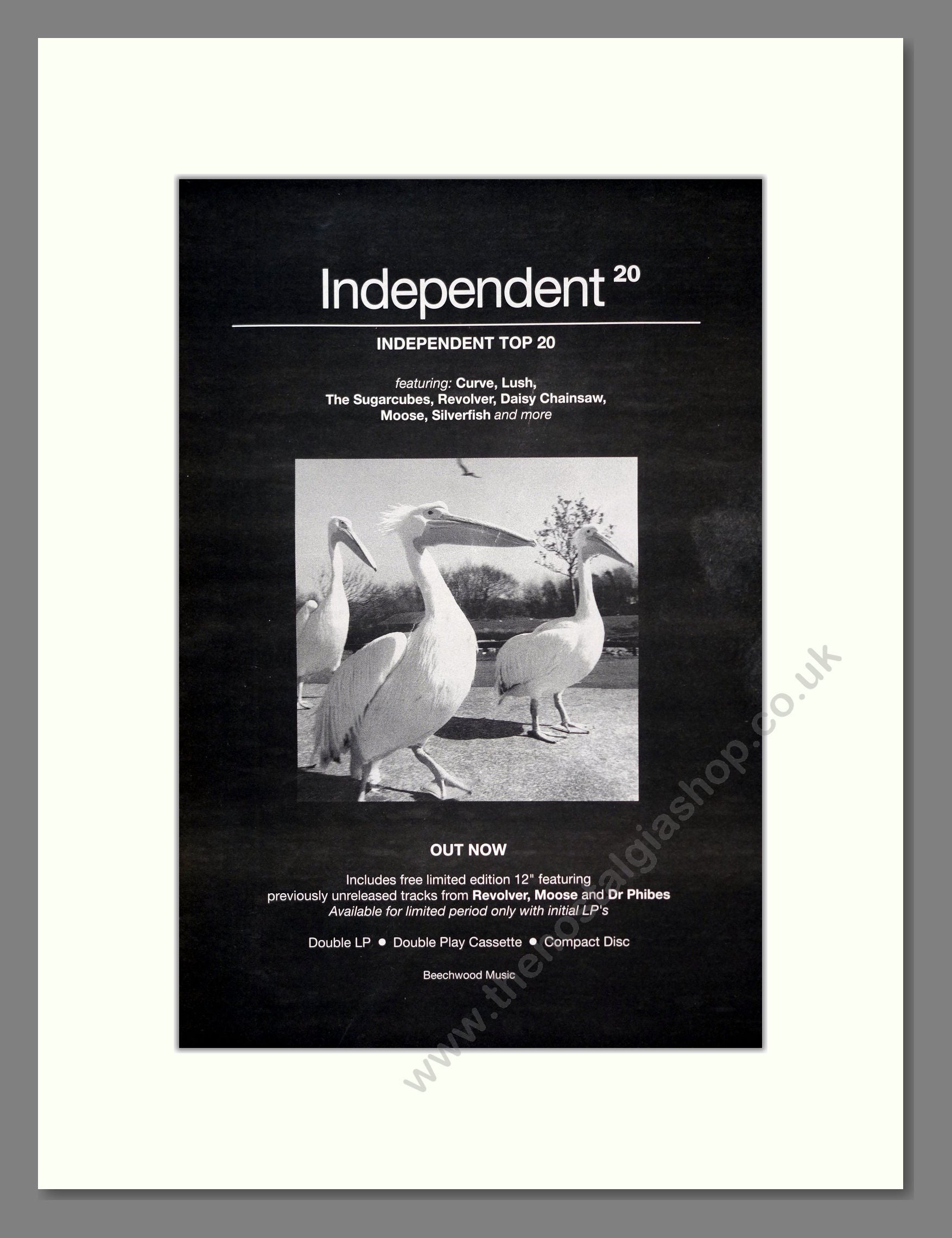 Various Artists - Independent Top 20. Vintage Advert 1992 (ref AD18827)