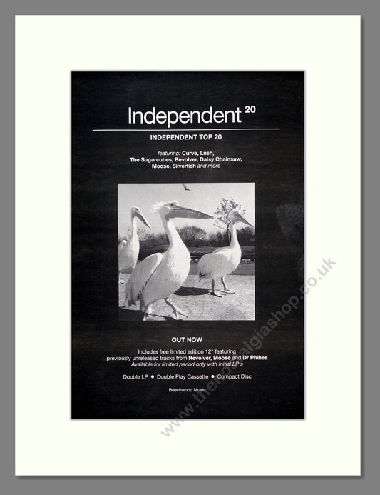 Various Artists - Independent Top 20. Vintage Advert 1992 (ref AD18827)