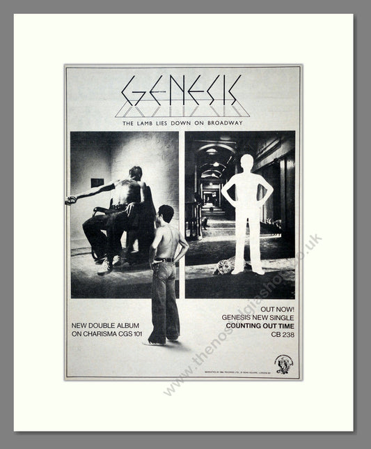 Genesis - The Lamb Lies Down On Broadway. Vintage Advert 1974 (ref AD18845)