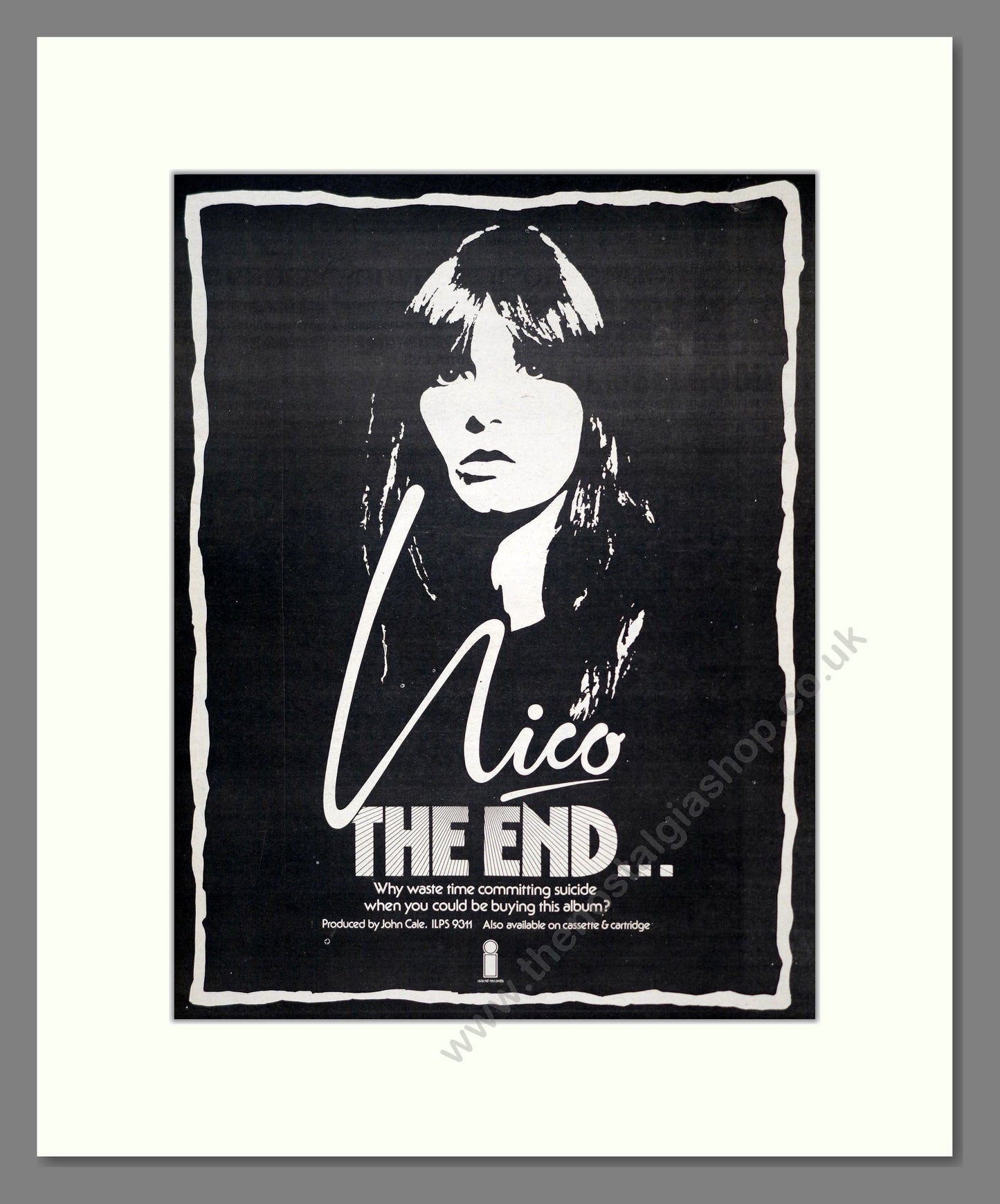 Nico - The End…. Vintage Advert 1974 (ref AD18856)