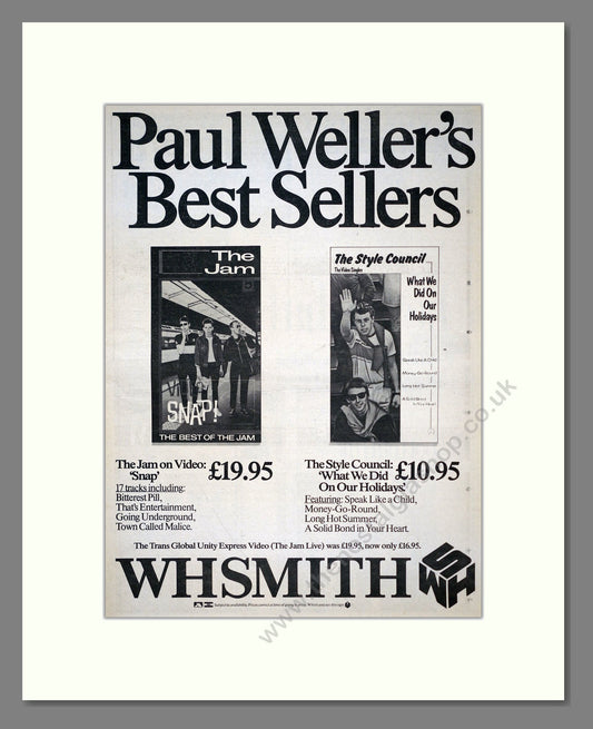 Paul Weller - Best Sellers. Vintage Advert 1983 (ref AD18858)