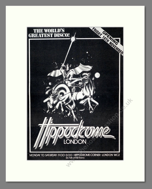 Hippodrome London - World's Greatest Disco. Vintage Advert 1983 (ref AD18867)