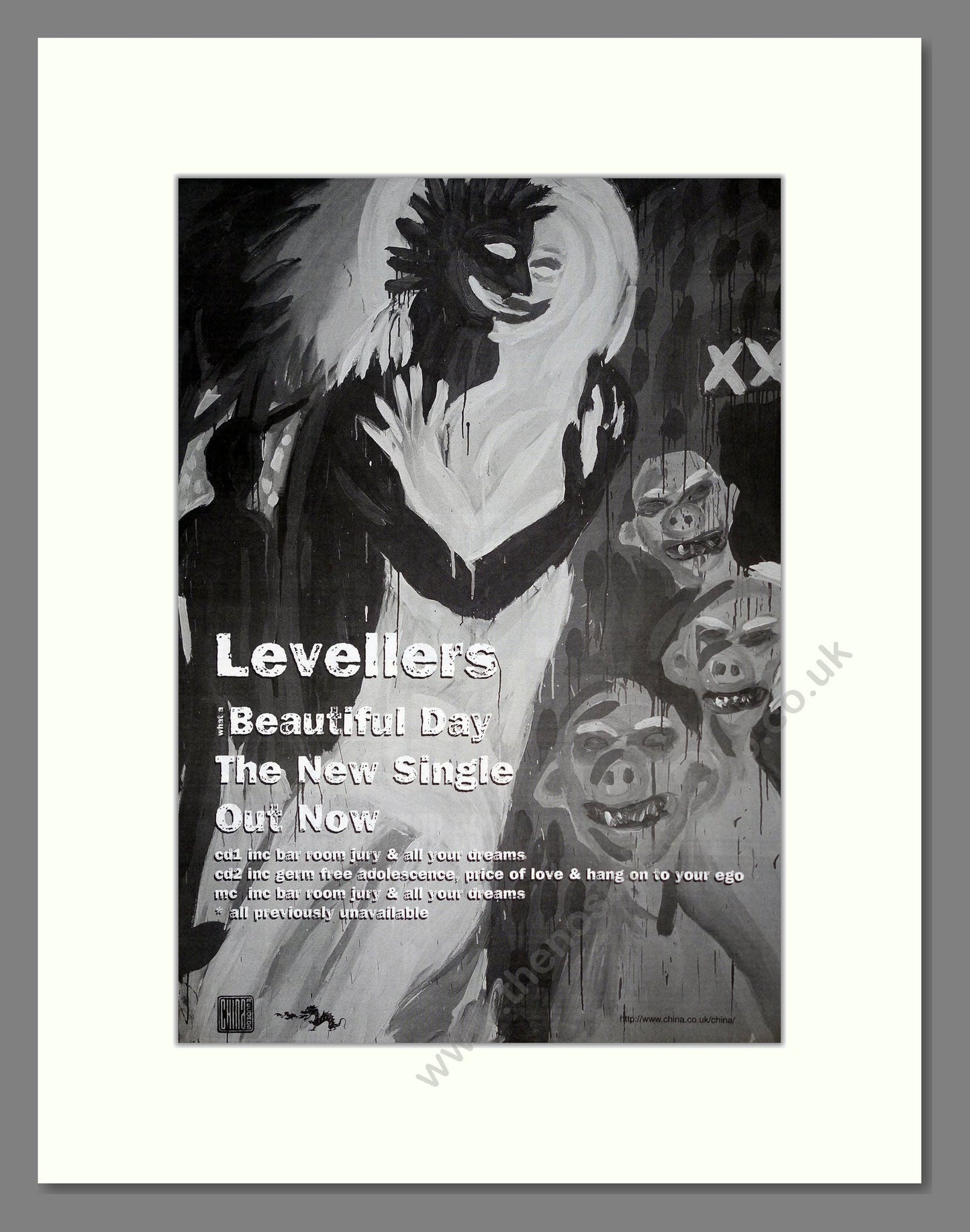 Levellers - Beautiful Day. Vintage Advert 1997 (ref AD18869)