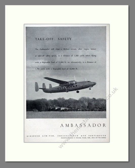 Airspeed Limited - Ambassador. Vintage Advert 1948 (ref AD63055)