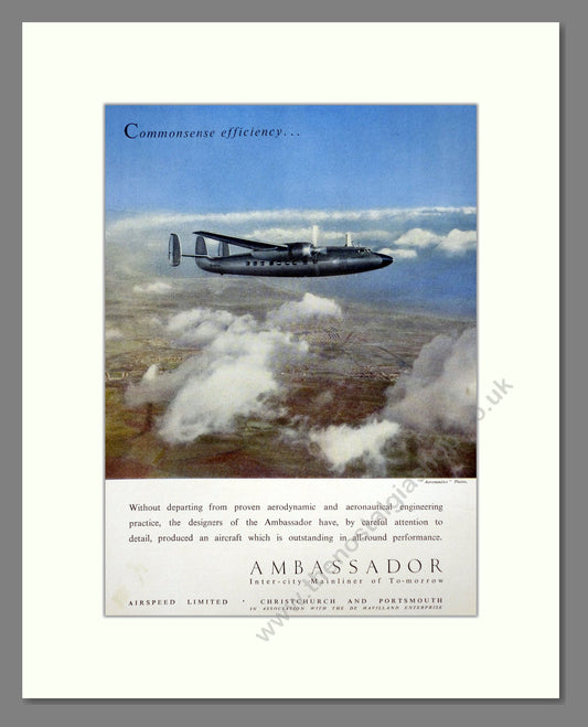 Airspeed Limited - Ambassador. Vintage Advert 1948 (ref AD63062)