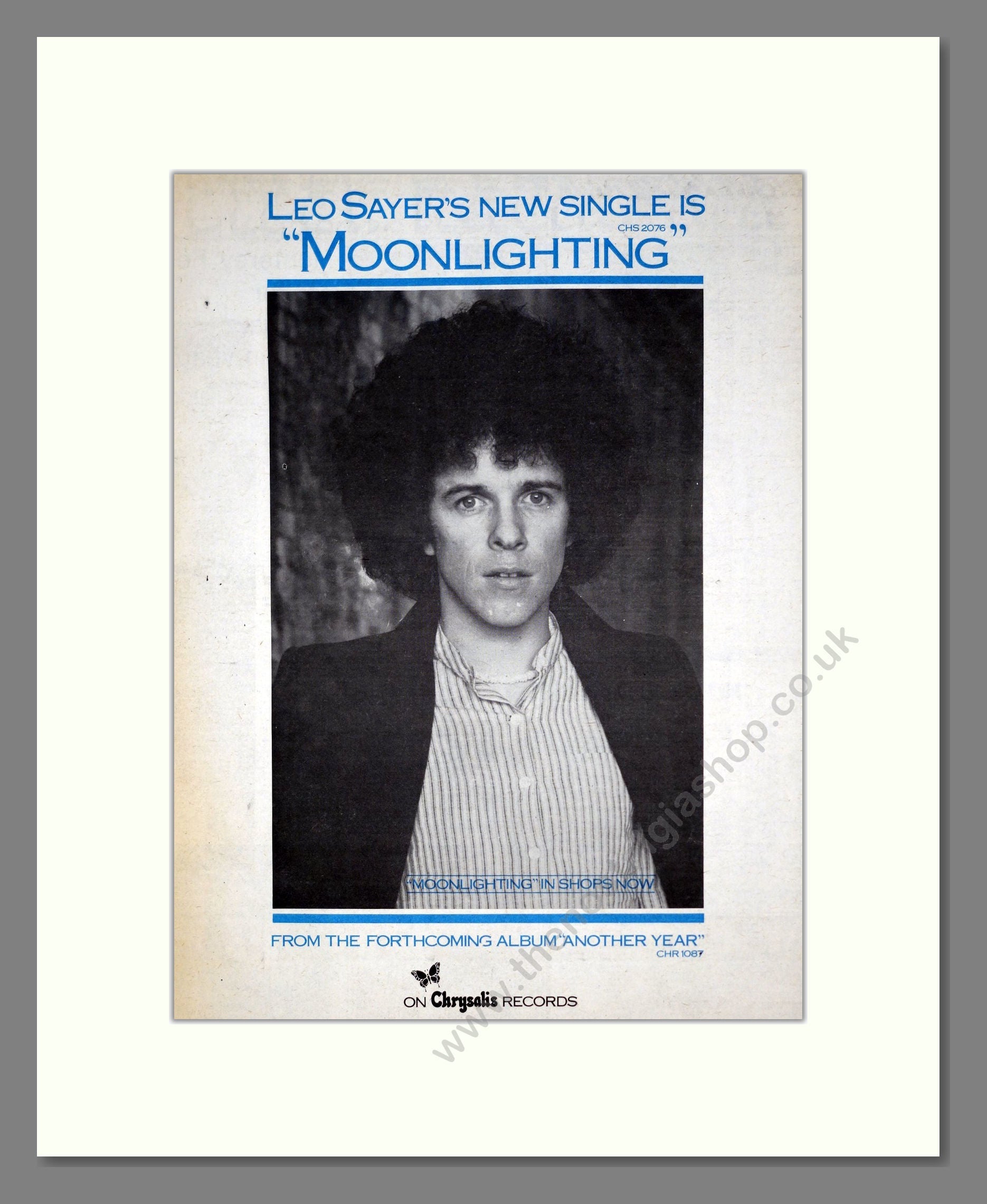 Leo Sayer - Moonlighting. Vintage Advert 1975 (ref AD19001)