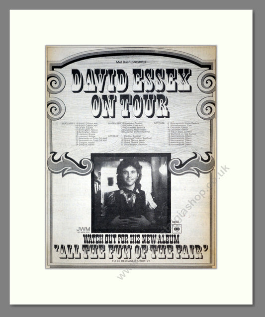 David Essex - UK Tour. Vintage Advert 1975 (ref AD19004)