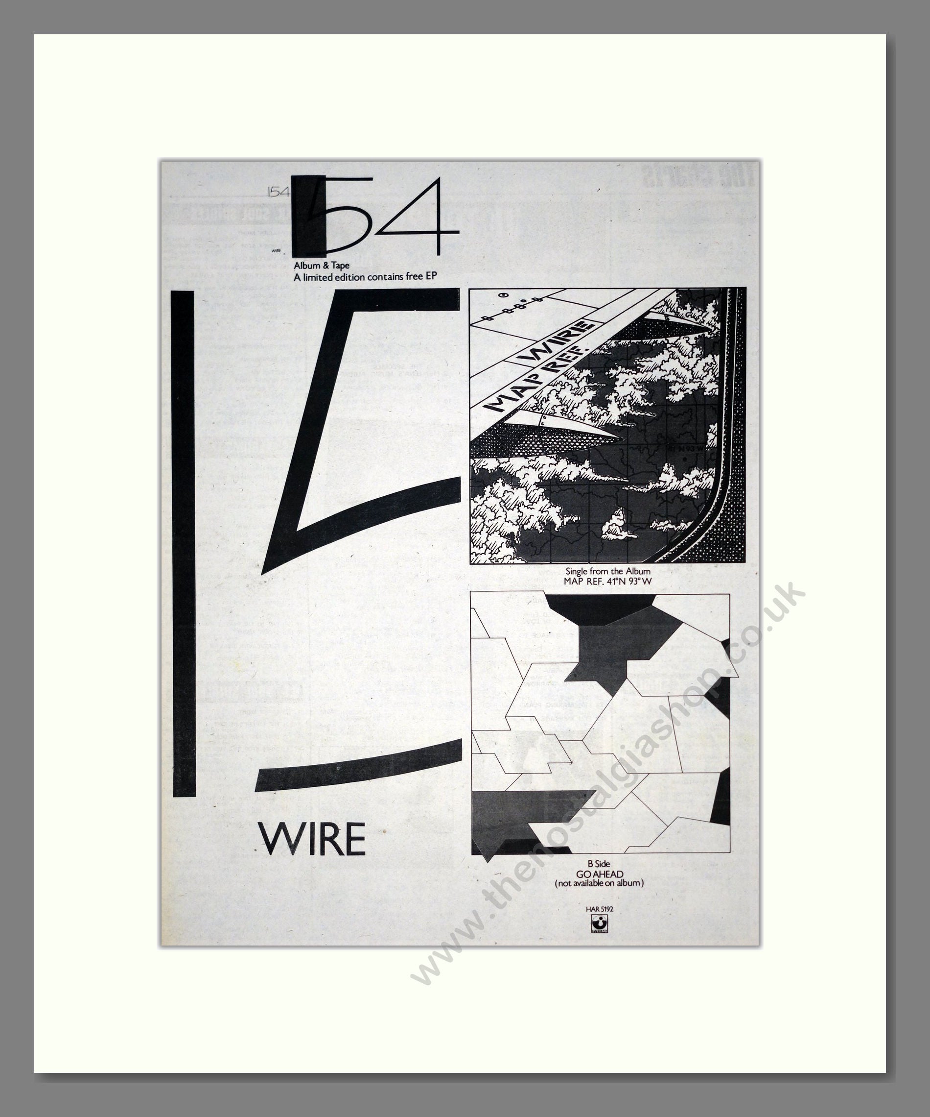 Wire - 154. Vintage Advert 1979 (ref AD19022)