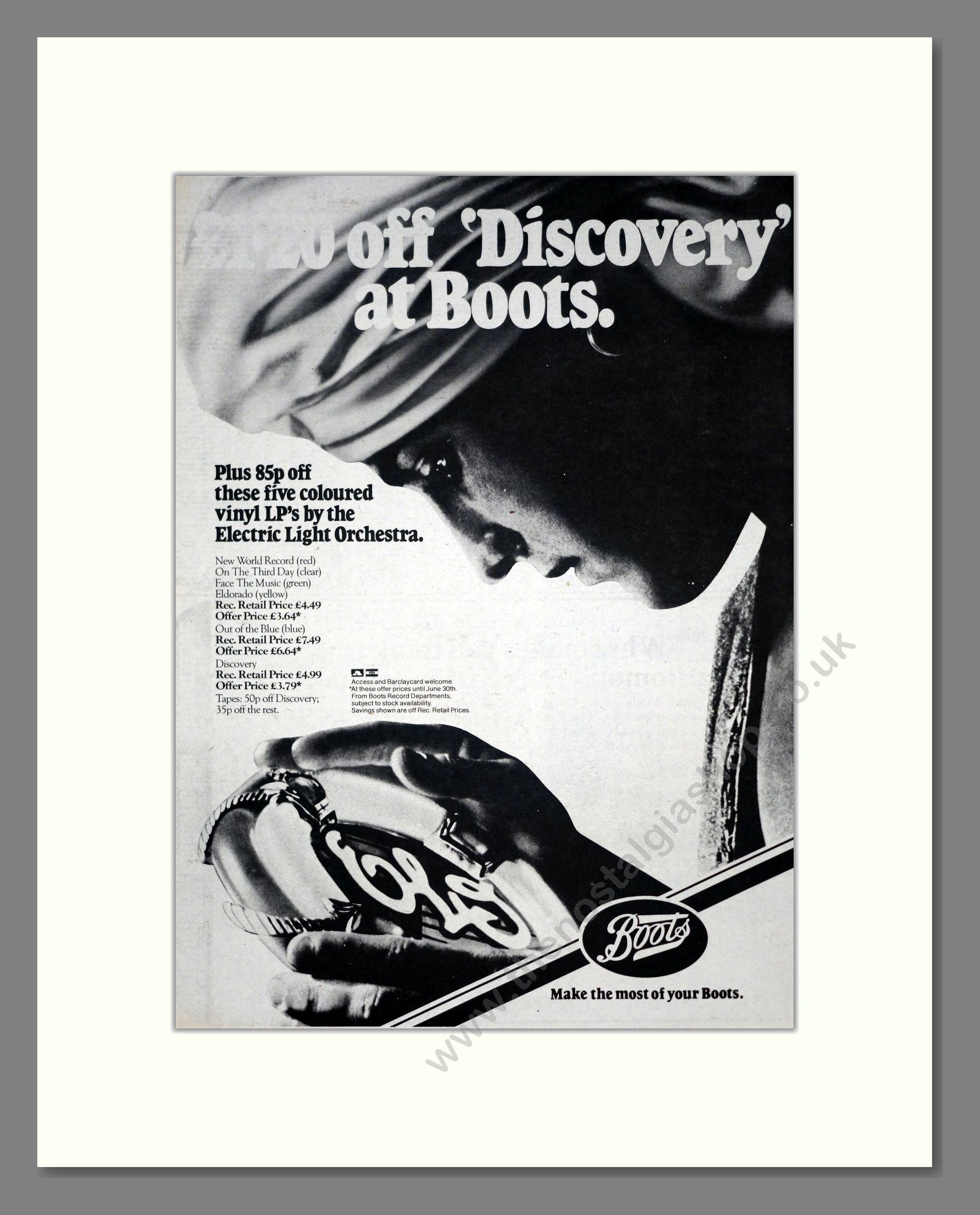 Electric Light Orchestra - Discovery. Vintage Advert 1979 (ref AD19026)