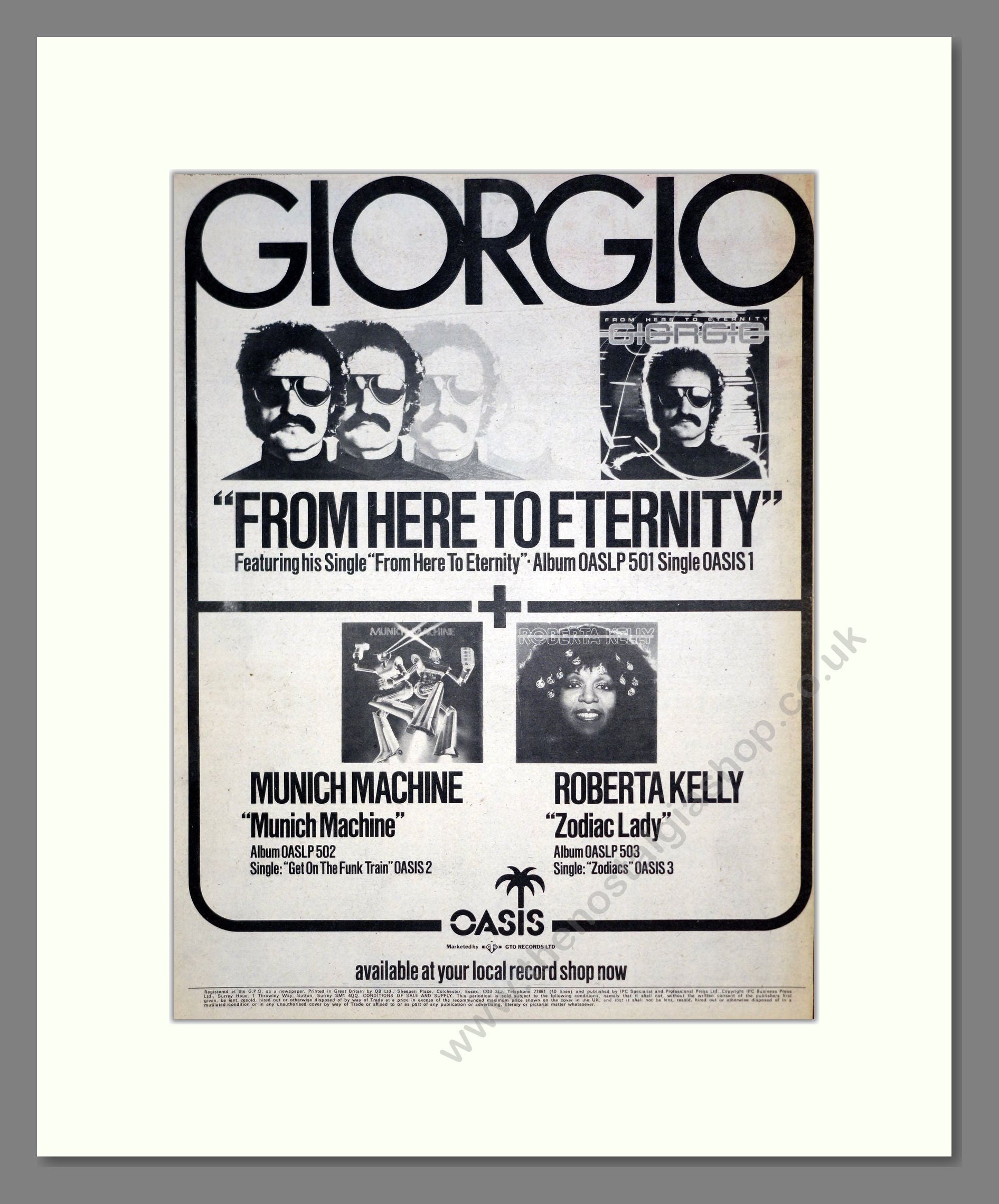 Giorgio - From Here To Eternity. Vintage Advert 1977 (ref AD19047)