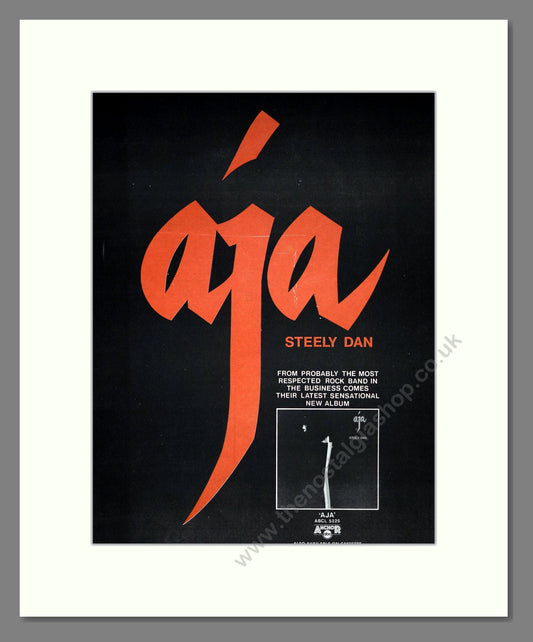 Steely Dan - Aja. Vintage Advert 1977 (ref AD19061)