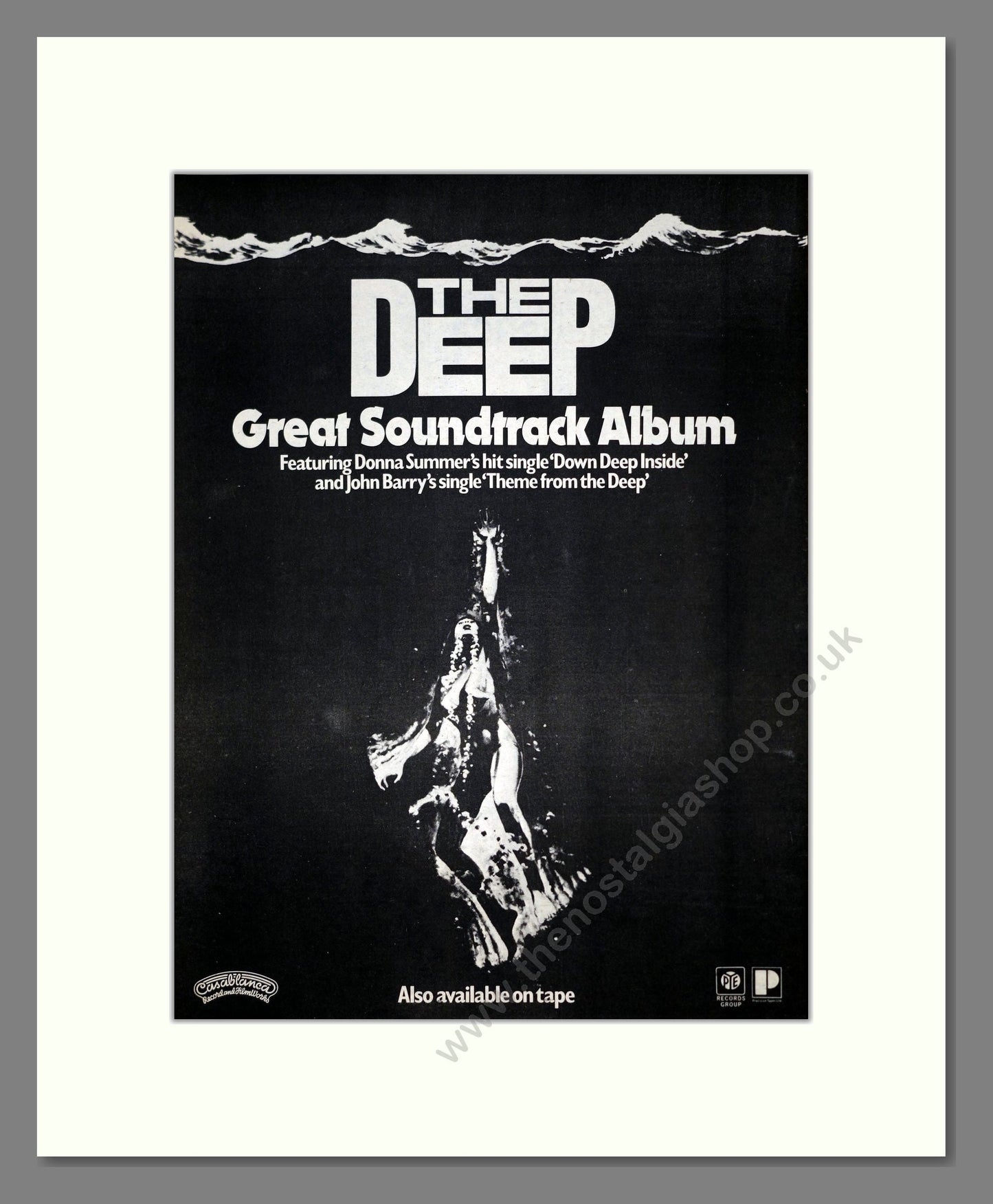 Deep (The) - Soundtrack. Vintage Advert 1977 (ref AD19104)