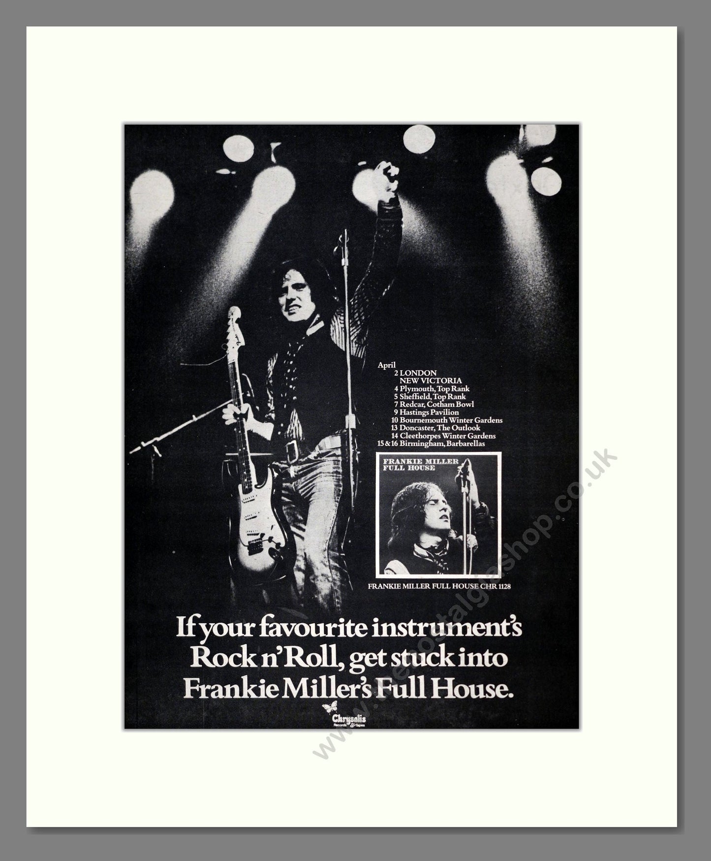 Frankie Miller - Full House. Vintage Advert 1977 (ref AD19109)