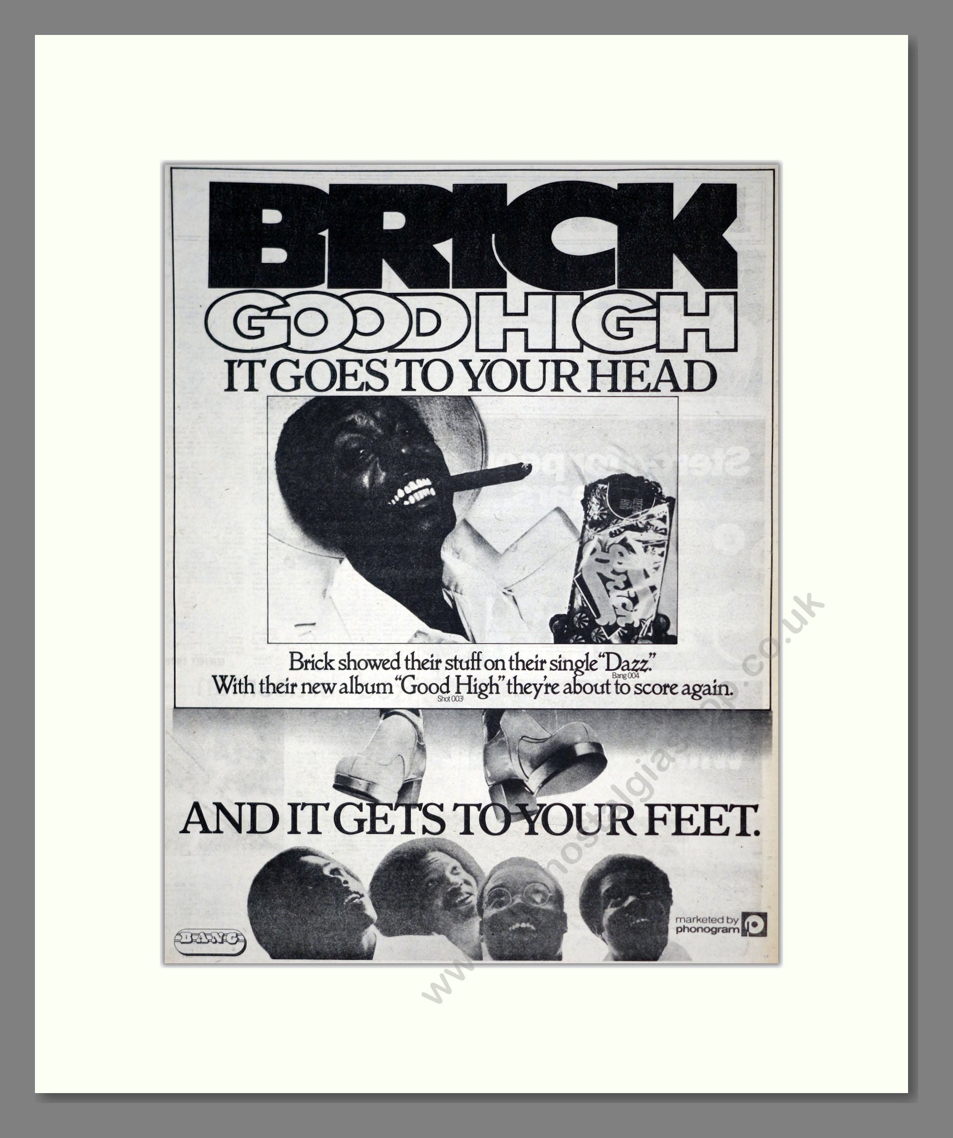 Brick - Good High. Vintage Advert 1977 (ref AD19124)