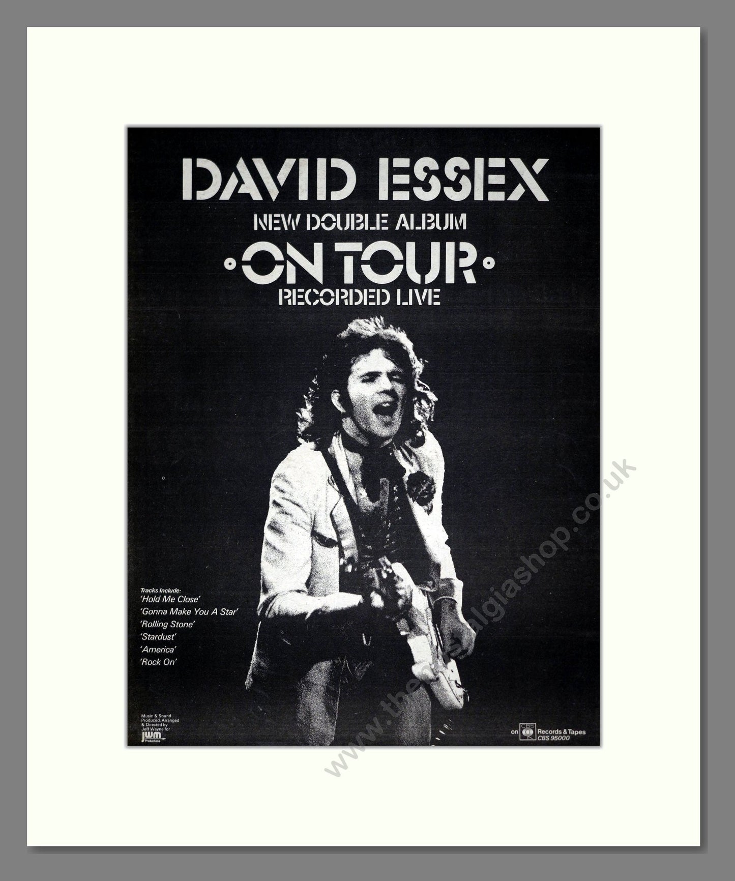 David Essex - On Tour. Vintage Advert 1976 (ref AD19133)