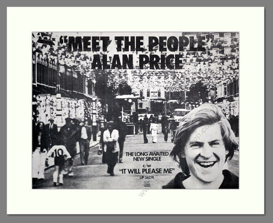 Alan Price - Meet The People. Vintage Advert 1977 (ref AD19150)