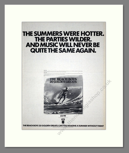 Beach Boys (The) - 20 Golden Greats. Vintage Advert 1976 (ref AD19162)