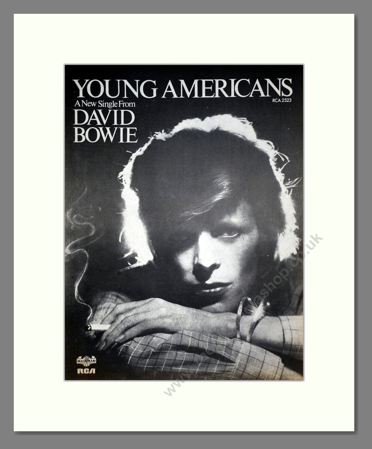 David Bowie - Young Americans. Vintage Advert 1975 (ref AD19174)