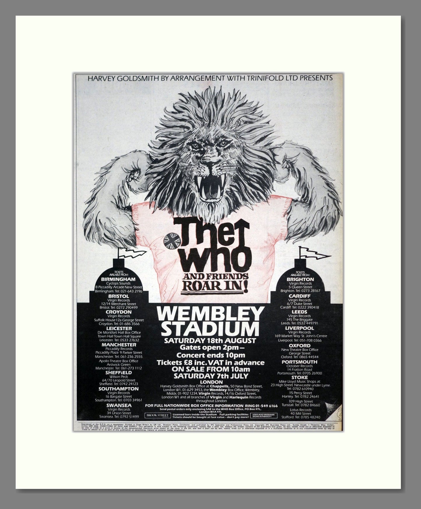 Who (The) - Wembley Stadium. Vintage Advert 1979 (ref AD19184)