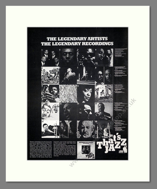 Various Artists - That's Jazz. Vintage Advert 1976 (ref AD19192)