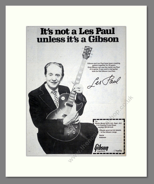 Gibson - Les Paul. Vintage Advert 1979 (ref AD19194)