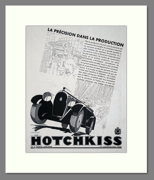 Hotchkiss Motors. Original French Advert 1931 (ref AD302324)