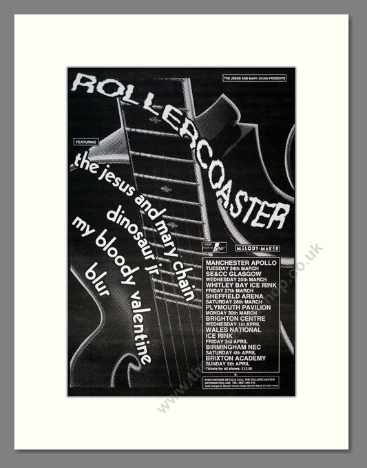 Various Artists - Rollercoaster Tour. Vintage Advert 1992 (ref AD19201)