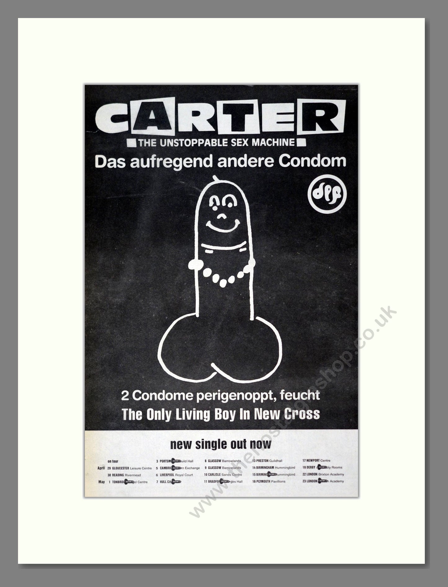 Carter USM - The Only Living Boy In New Cross. Vintage Advert 1992 (ref AD19205)