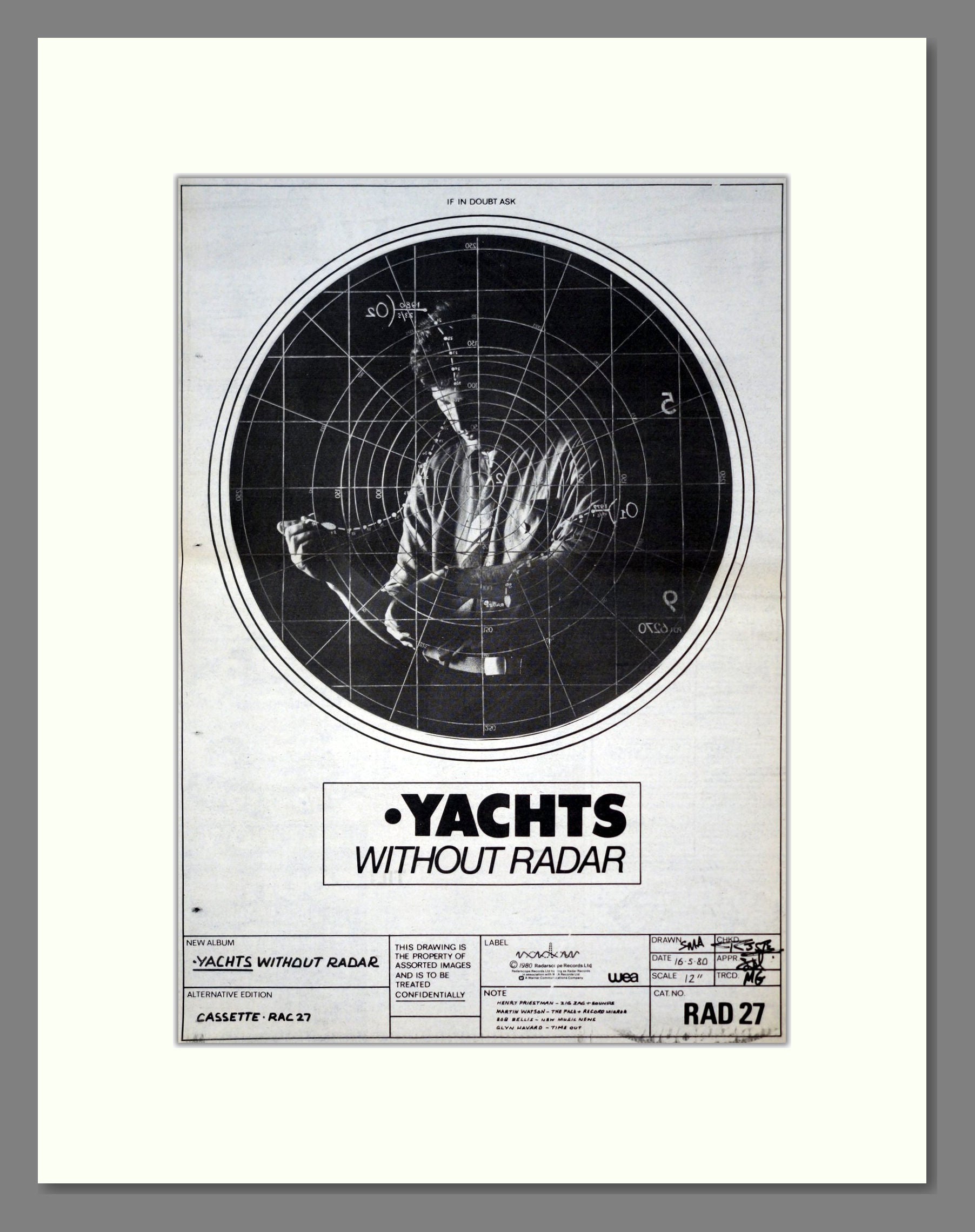 Yachts - Without Radar. Vintage Advert 1980 (ref AD19217)