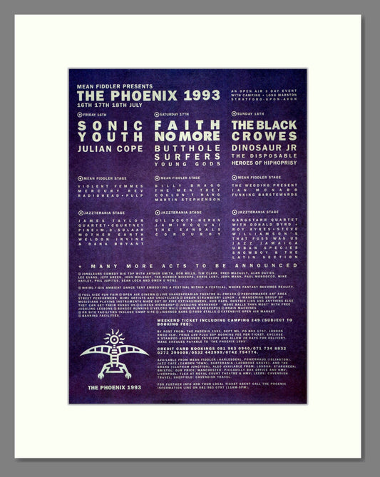 Various Artists - Phoenix Festival 93. Vintage Advert 1993 (ref AD19255)