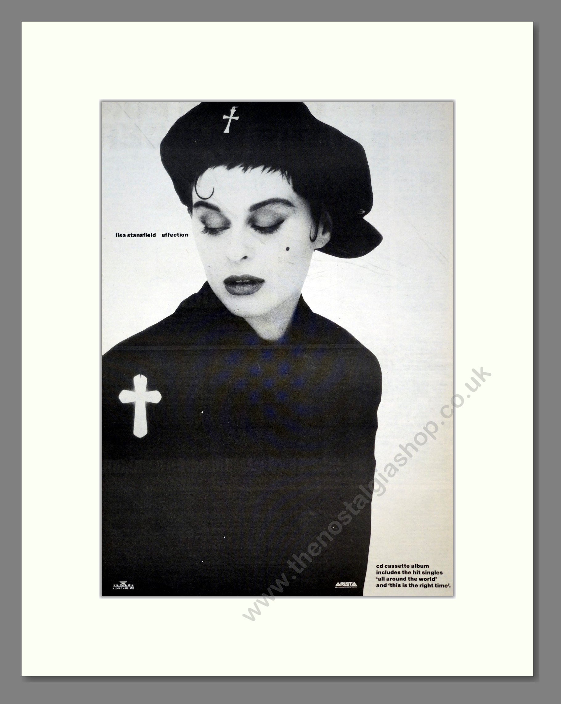 Lisa Stansfield - Affection. Vintage Advert 1989 (ref AD19263)