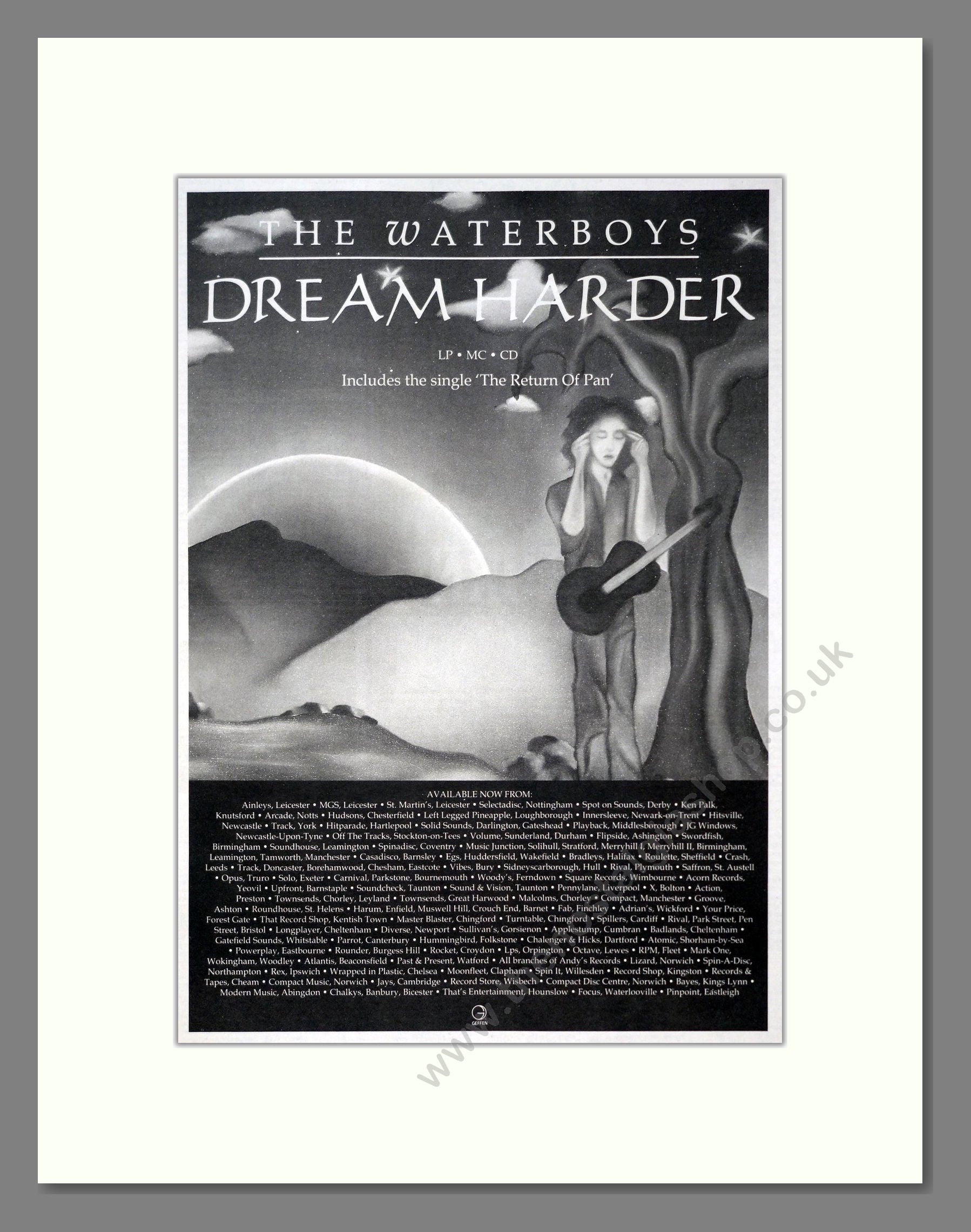 Waterboys (The) - Dream Harder. Vintage Advert 1993 (ref AD19275)