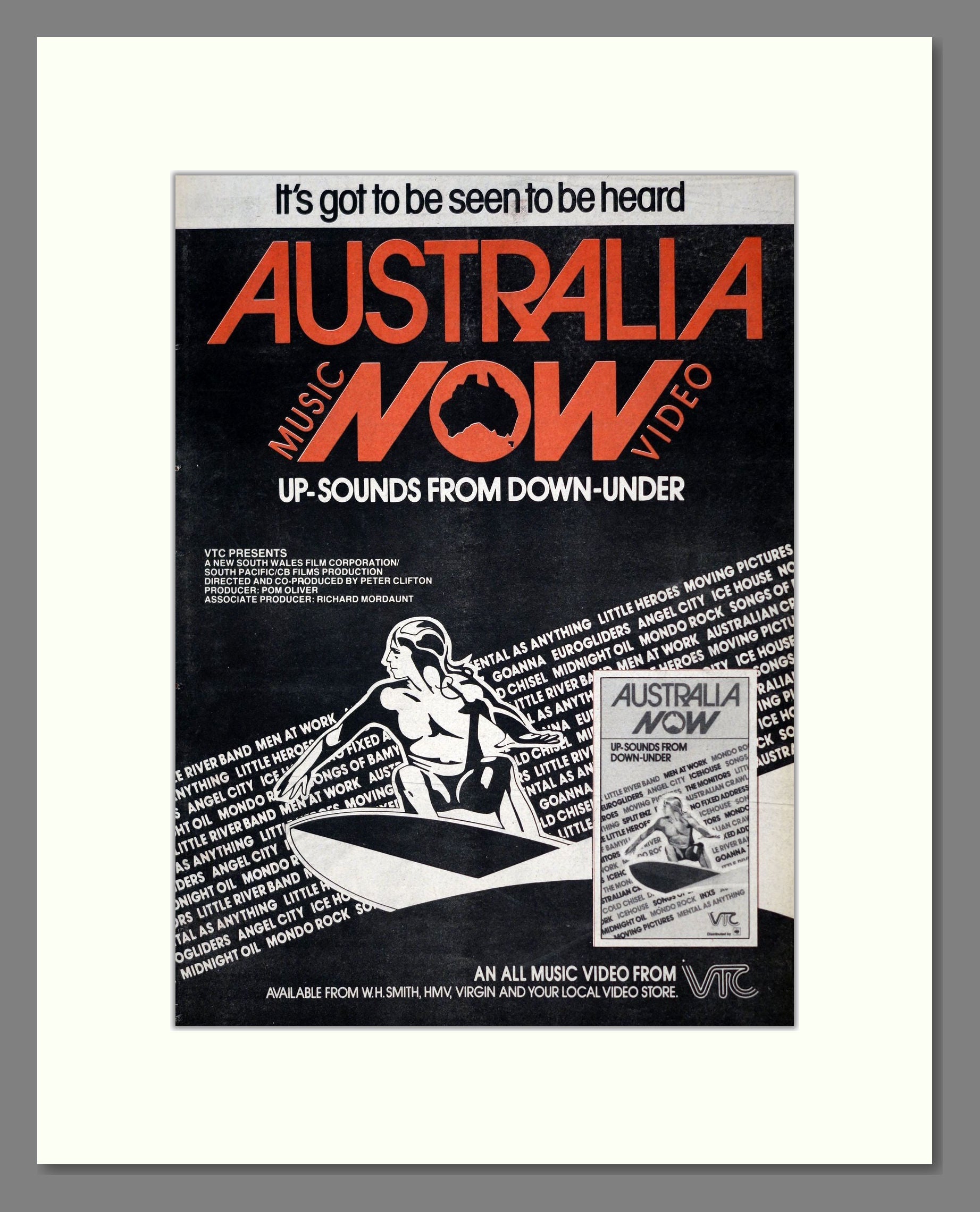 Various Artists - Australia Sounds From Down Under. Vintage Advert 1983 (ref AD19288)