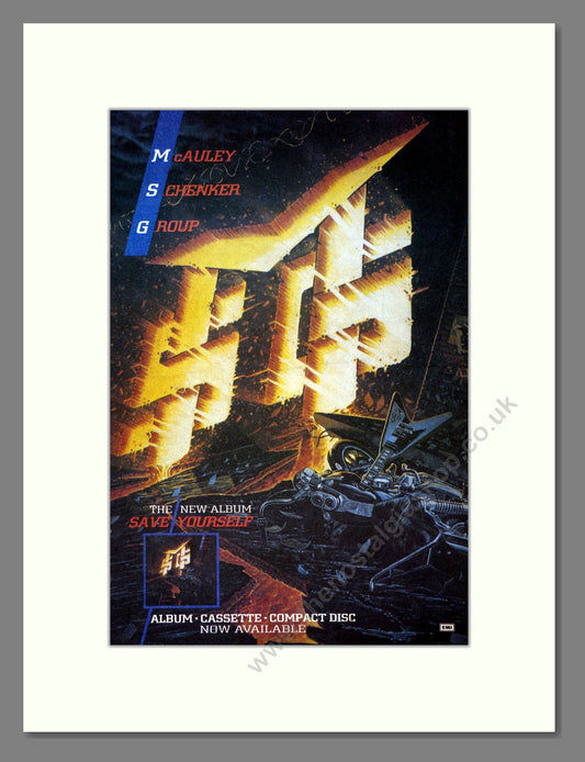 McAuley Schenker Group - Save Yourself. Vintage Advert 1989 (ref AD19293)