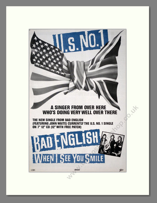 Bad English - When I See You Smile. Vintage Advert 1989 (ref AD19295)