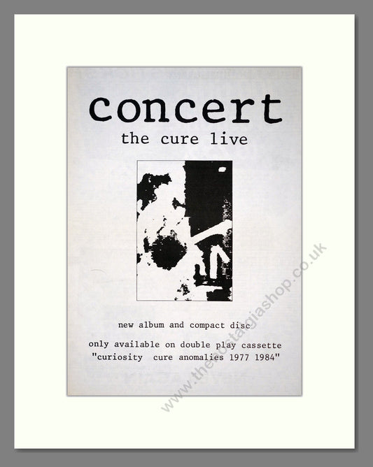 Cure (The) - Concert (Live). Vintage Advert 1984 (ref AD19299)